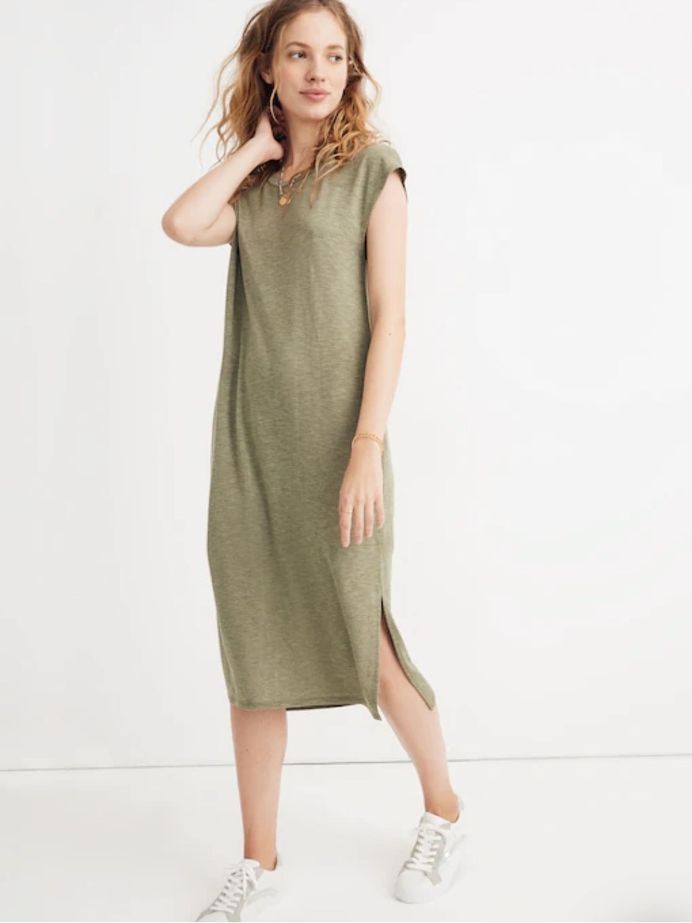 Madewell sweet pine heather - Sleeveless Midi Dress size xs